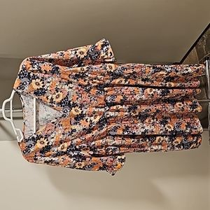 NWT Shein 70's style floral dress